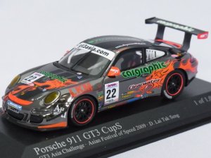 画像1: ミニチャンプス ポルシェ　911 GT3 カップ S 2009 Asian Festival of Speed MIRRER/BLACK/ORANGE
