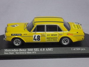 画像5: ミニチャンプス メルセデスベンツ 300SEL6.8AMG Hans Heyer テストドライブ ルマン 1972 YELLOW