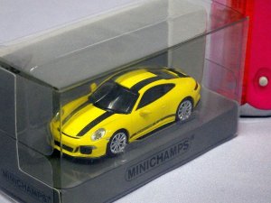 画像3: MINICHAMPS Porsche 911 R 2016 Yellow with black stripe&black writing