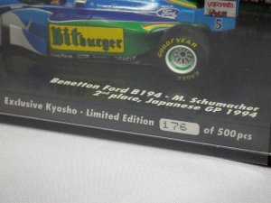 画像5: ミニチャンプス ベネトンフォードB194-M.Schumacher 2nd place,Japanese GP 1994 BLUE/GREEN