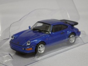 画像1: ミニチャンプス ポルシェ 911 Turbo (964) 1990 BLUE MET