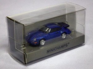 画像6: ミニチャンプス ポルシェ 911 Turbo (964) 1990 BLUE MET