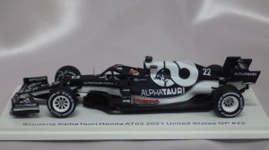 画像5: スパーク スクーデリアアルファタウリ ホンダ AT02 2021 United StatesGP #22 WHITE/BLACK
