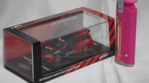 画像7: INNO MODELS 三菱 ランサー エボIX ワゴン "アドバン" ルーフボックス付き BLACK/RED
