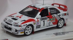 画像1: イクソ ミツビシ ランサー エボリューションIV #1 T.Makinen/S.Harjanne RAC Rally 1997 WHITE/RED