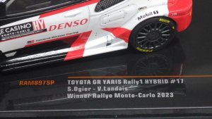 画像6: イクソ トヨタ GRヤリス Rally1 HYBRID #17 S.Ogier-V.Landais Winner Rallye Monte-Carlo 2023 RED/WHITE/BLACK