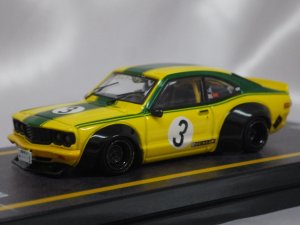 画像1: INNO MODELS MAZDA LB-WORKS MAZDA RX-3 Savanna YELLOW/GREEN