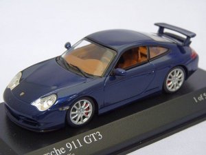 画像1: ミニチャンプス ポルシェ 911 GT3 2003 BLUE
