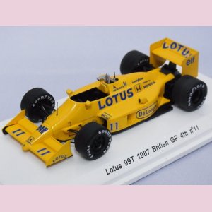 画像: レーヴコレクション ロータス 99T 1987 イギリスGP 4位 #11 S.Nakajima YELLOW