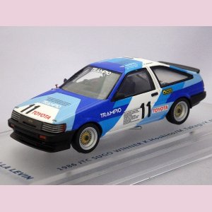 画像: キッドボックス(エニフ) トヨタ カローラレビン グループA 1986 全日本ツーリングカー選手権 第2戦　菅生　優勝 トランピオレビン K.Hoshino/M.Takagi/M.Misaki WHITE/BLUE