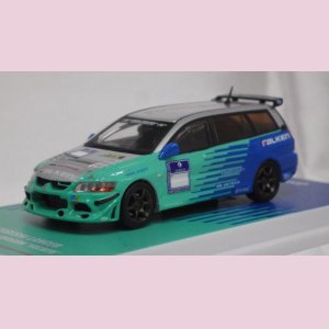 画像: INNO MODELS ミツビシ ランサー エボIX ワゴン "ファルケン" LIVERY SILVER/LIGHT GREEN/BLUE