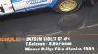 画像6: イクソ 日産 ダットサン バイオレット GT #4 T.Salonen/S.Harjanne Winner Rallye Cote d'lvoire 1981 BLUE/RED/WHITE