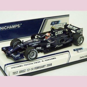 画像: MINICHAMPS  at&t  Williams-Toyota FW30 K.Nakajima Test Jerez 12-14 Feb 2008 DARK BLUE