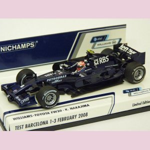 画像: MINICHAMPS  at&t Williams-Toyota FW30 K.Nakajima Test Barcelona 1-3 Feb 2008 DARK BLUE