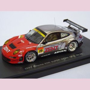 画像: EBBRO  Porsche  ZENT Porsche RSR SUPER GT300 2010 #25 Rd.3 Fuji  RED/SILVER