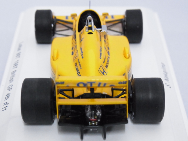 画像4: レーヴコレクション ロータス 99T 1987 イギリスGP 4位 #11 S.Nakajima YELLOW