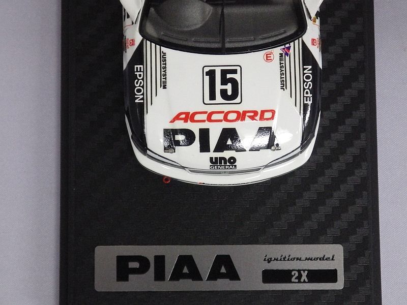 イグニッションモデル ホンダ PIAA アコード VTEC(#15) 1996 JTCC WHITE/BLACK - Tada TooL Garage