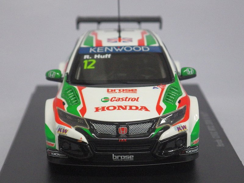 エブロ ホンダ シビック WTCC 2016 No.12 R.Huff WHITE/GREEN/RED