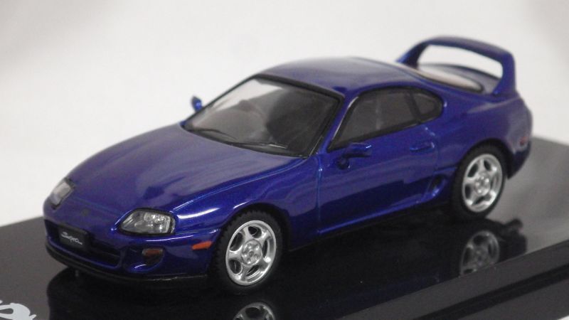 画像1: ホビージャパン トヨタ スープラ RZ(A80) with Engine Display Model Blue Mica Met