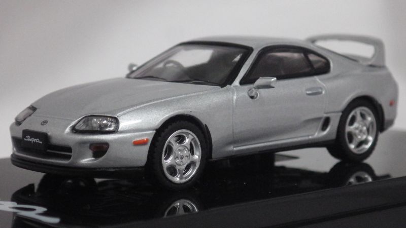 画像1: ホビージャパン トヨタ スープラ RZ(A80) with Engine Display Model Silver Met