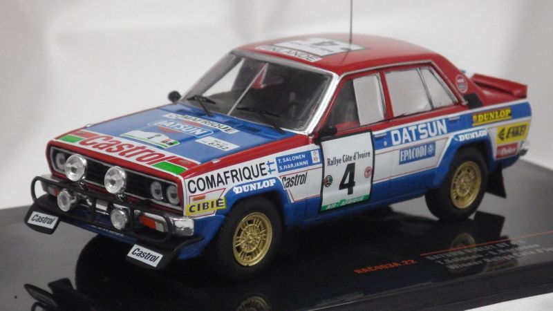 画像1: イクソ 日産 ダットサン バイオレット GT #4 T.Salonen/S.Harjanne Winner Rallye Cote d'lvoire 1981 BLUE/RED/WHITE