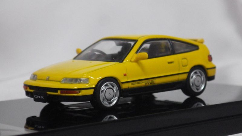 画像1: HOBBY JAPAN HONDA CR-X SiR(EF8) 1989 with Engine Display Model YELLOW