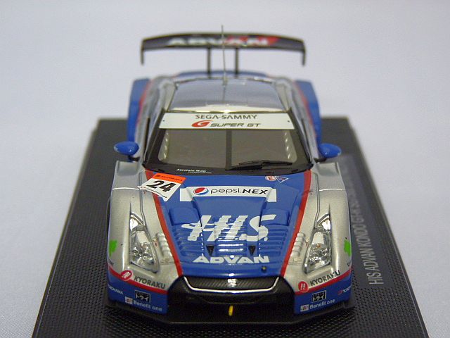 画像2: EBBRO  NISSAN  HIS ADVAN KONDO GT-R Rd.3 Fuji SGT500 '10 #24  SILVER/BLUE