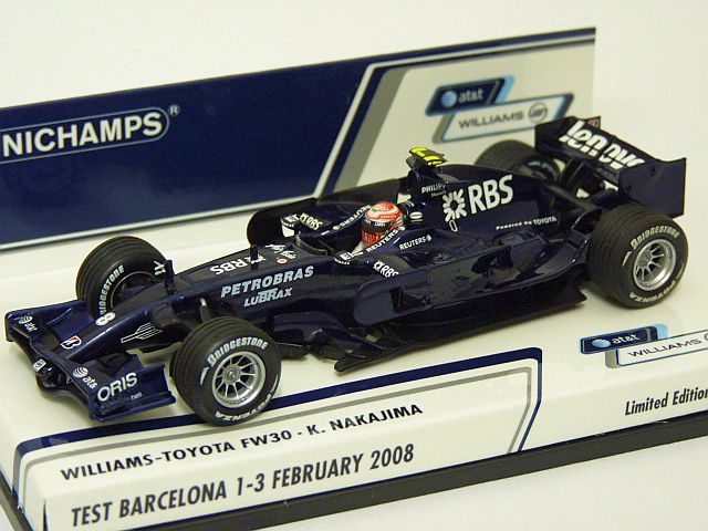 画像1: MINICHAMPS  at&t Williams-Toyota FW30 K.Nakajima Test Barcelona 1-3 Feb 2008 DARK BLUE